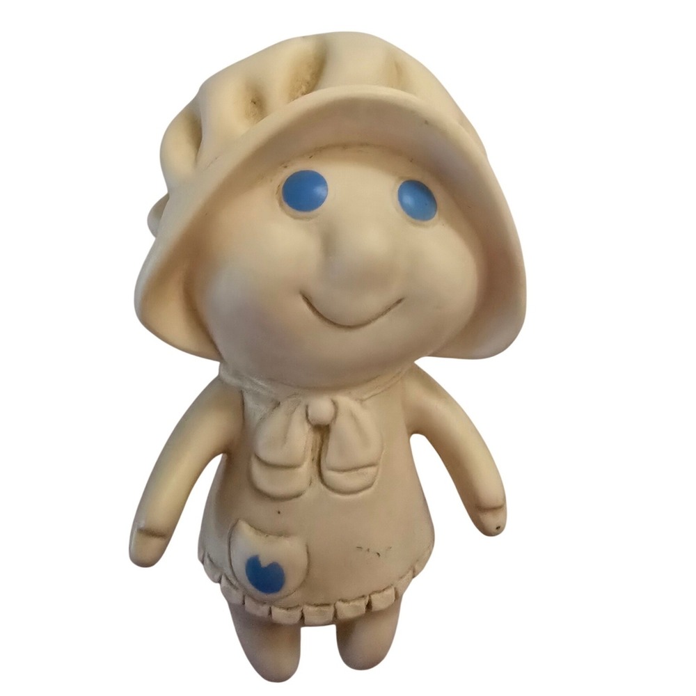 Vintage 1970s Pillsbury Poppie Fresh Rubber Squeeze Toy Advertising Figure